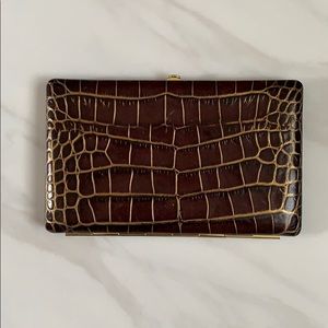 Abas Vintage ‘Crocco’ Clutch Wallet